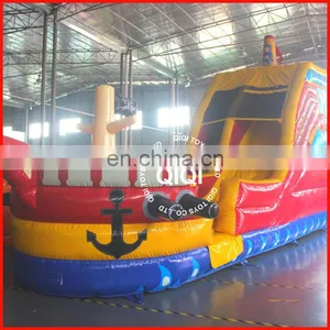 Inflatable Slide, Inflatable Pirate Ship Slide,inflatable Double Lane Slide for Kids thumbnail-1