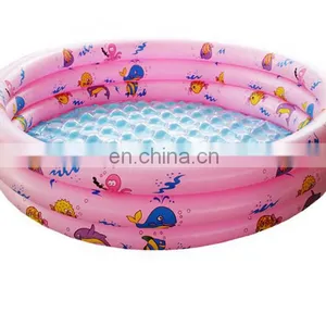 PVC Inflatable Round 3-Ring Fish Printed Baby Bath Pool thumbnail-1
