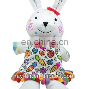 DIY Painting Your Own Tyvek Washable Rabit Doll Toy for Kids With Color Markers thumbnail-1