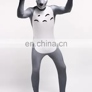 Gray Animal Spandex Full Body Cosplay Costume Tiger Bear For Adult Men Women thumbnail-1