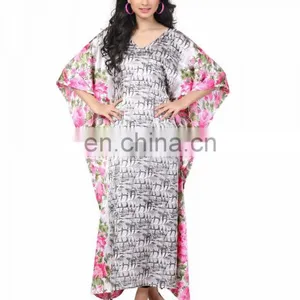 Floral Printed Medium Length Kaftan / Decent Daily Wear High Quality Kaftan / Latest Indian Ethnic Wear (kaftans 2017) thumbnail-1