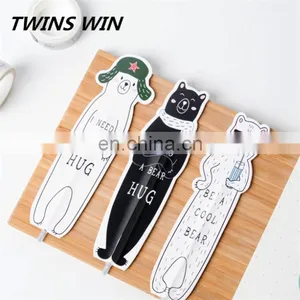 China 2018 New Stationery Product Wholesale Free Sample Cartoon Cute Leaf Paper Bookmark Custom With Logo thumbnail-1