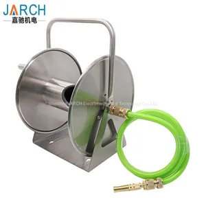 Watering Hose Reel Stainless Steel Heavy Duty Wall-Mounted / Hand-Held Garden Hose Reels for Ground thumbnail-4