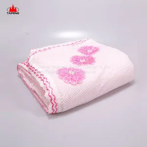 New Born Woven Baby Shawl Cotton Cellular Blanket Pram Crib Blanket thumbnail-5