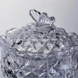 Low Price Food Storage Perfect Sweet Box Candy Box Glass Candy Jar With Lid thumbnail-2