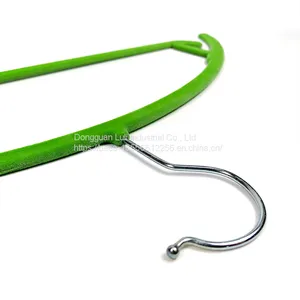 Black Color Adult Velvet Suits Hanger Shirt Plastic Hanger With Shoulder Notches thumbnail-5