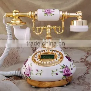 China Rose Beautiful Antique Telephone thumbnail-1