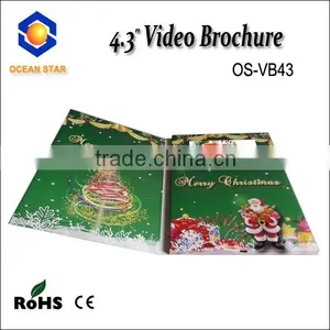 4.3" Lcd Video Greeting Cards for Merry Chrismas thumbnail-1