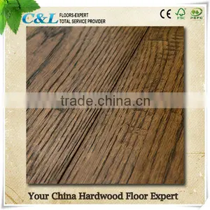 Engineered Wood Flooring Oak Distressed Dark Color thumbnail-1