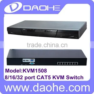 8 Port CAT5 PS/2+ USB Modulized KVM Switch thumbnail-1