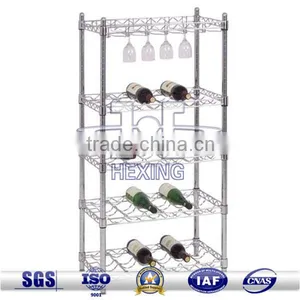 Beautiful High Quality Stainless Steel Metal Wine Shelf thumbnail-1