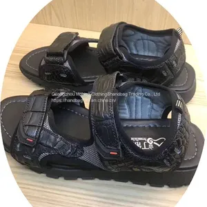 High-Grade Crocodile Leather Private Custom Sandals Summer Open Toe Leather Cool Velcro Men's Sandals Rubber Non-Slip Leather Shoes Men thumbnail-1