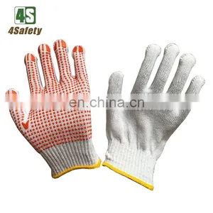 4SAFETY Safety PVC Dotted Cotton Gloves Hand Football Gloves thumbnail-1