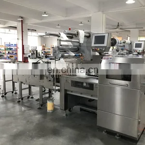 High Speed Flow Pack Bread Cake Bun Pillow Wrapping Packaging Machinery Croissant/Donut Horizontal Packing Machine thumbnail-2