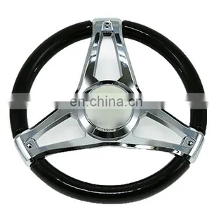 OEM Stainless Steel Marine Hardware 3 Spoke Boat Steering Wheel thumbnail-1