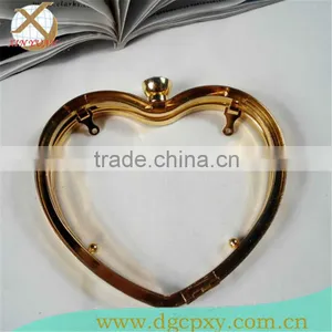 5.1 Inch Heart Shape Clutch Frame for Bags Purses Clasp thumbnail-1