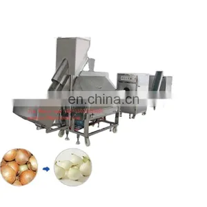 Factory Genyond Hot Sales Industrial Full Automatic Onion Peeler Peeling & Roots Tails Two Edds Cutting Machine thumbnail-1