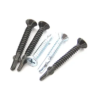 CSK Phillips Head Self Drilling Screw With 6 Nibs and 2 Ears Steel Zinc Plated Self Drilling Screws thumbnail-2