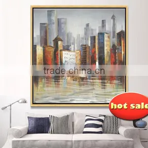 With Frame Model China City Styles Canvas Oil Painting With Frame YB-134 thumbnail-1