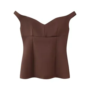 V-Ausschnitt Off-Shoulder Top thumbnail-2