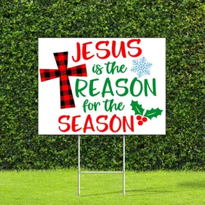 Wholesale Custom PP Corrugated Plastic Christmas Yard Decoration Signs thumbnail-3
