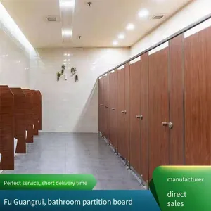 Pvc Toilet Partition Panels Are Beautiful and Practical, Suitable for the Fashionable Decoration Style of School Restrooms thumbnail-3
