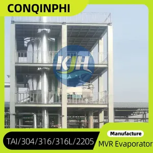 Skid-mounted Evaporator 220V 50Hz With Automatic Feed Pump, 304 SS, Evaporation Area 10m², CE Compliant thumbnail-1