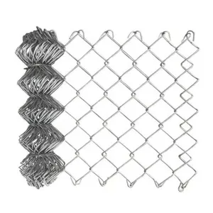 Factory Supply Galvanized Wire Mesh 50x50mm Diamond Chain Link 6 Foot Green Fencing for Sheep thumbnail-2