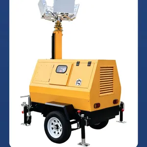 High Value Diesel Powered Light Tower Telescopic Mast Outdoor Emergency Lighting Tower thumbnail-1