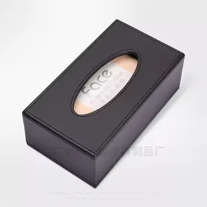 Hotel Room Creative Tissue Box for Home Use, Simple European Living Room, Car Use, Cardboard Box, Light Luxury, Modern Leather thumbnail-3
