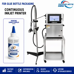 Adhesive Bottle Coding Machine for Glue Plastic Containers Lot Number Date and Traceability Printing thumbnail-1