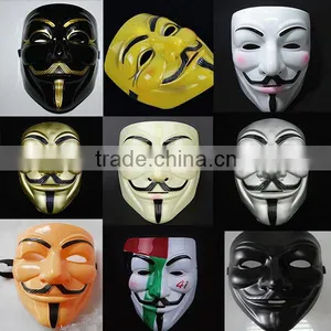 Mix Colour Anonymous Costume Masquerade Mask/V for Vendetta Mask Guy Fawkes Anonymous Fancy Cosplay Costume GDS-AM-003/1 thumbnail-1