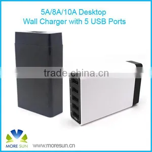 High Quality 5V 8A 5 USB Ports Multi Travel Charger Wall Charger thumbnail-6