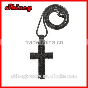 2014 Yiwu China Factory Customize Hip Hop Brass Micro Pave cz Cross Pendant thumbnail-1