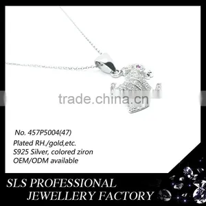 925 Silver Jewelry Design Fashion Copper Wooden Horse Pendant for Kids Gift of Jade Horse Pendant thumbnail-2