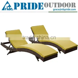 Rattan Outdoor Deck Chair Beach Wicker Lounge Chair Rattan Deck Chair thumbnail-1