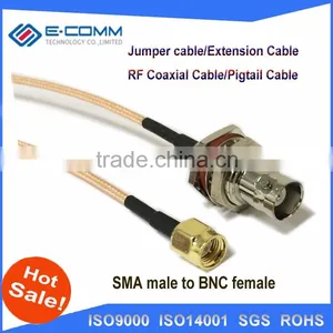 Hot Sale!!6in 6" BNC Female Jack to SMA Male Plug Pigtail Jumper RG316 RF Cable 15cm thumbnail-1