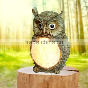 Owl Solar Resin Light Led Garden Resin Outdoor Lights thumbnail-1
