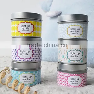 Multi-colored Scented Tin Candles With Metal Lid thumbnail-3