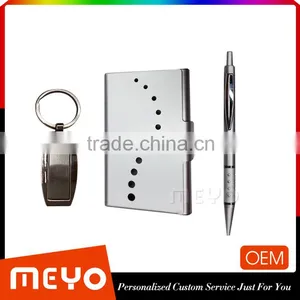 Corperation Metal Key Chain Ball Point Pen and Card Holder With Customized Logo thumbnail-1