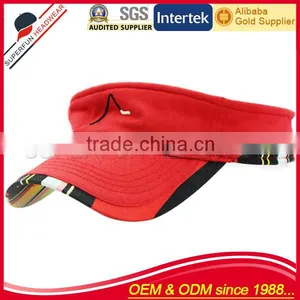 Red Embroidery Design Large Visor Cap thumbnail-1