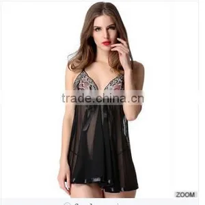 Lace Splicing Dress With G-String thumbnail-2