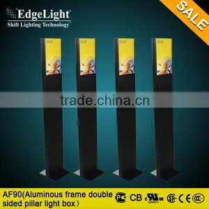 EdgeLight AF90 Double Sided Pillar LED Lighting Box City Pillar Decoration Advertising Lamp Post Light Case thumbnail-2
