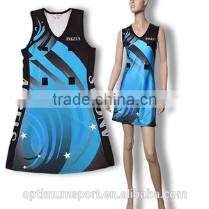 Custom Low Price Polyester Sublimation Netball Dress thumbnail-2
