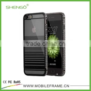 2015 New Design Pc Cover Phone Case With Diamond Metal Bumper thumbnail-3