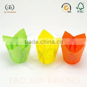 Baking Cups for Cakes /Flower Petal Paper Cups/ Cupcake Tool thumbnail-1