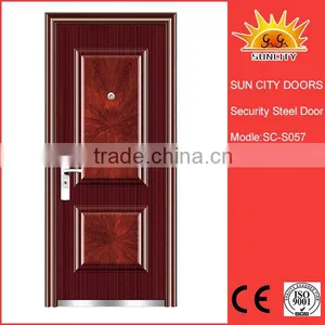 SC-S057 Best Design Eco-friendly Safety Steel Entrance Doors thumbnail-1