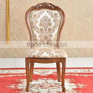 No Folded Wood Chair Baroque Wooden Dining Room Chair thumbnail-6