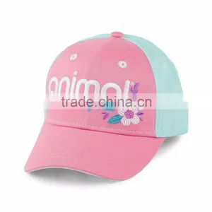 Fashion Girls Custom Embroidery 100 Cotton Kids Baseball Caps thumbnail-1