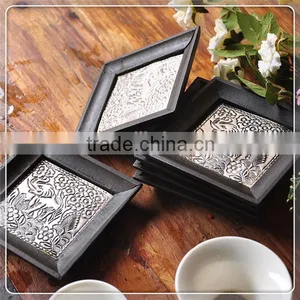 Handmade Square Wooden Cup Pad Customized Design thumbnail-1